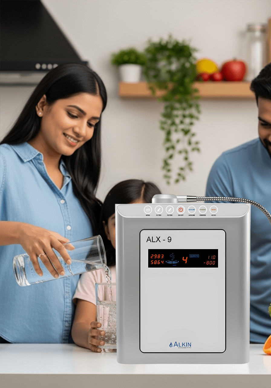 Family Drinking Water