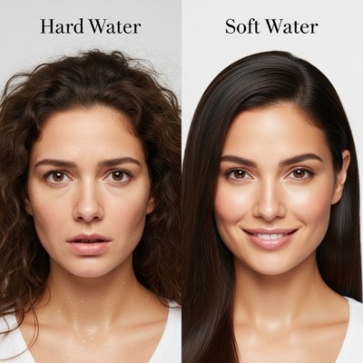 Hard water vs soft water effects on skin and hair